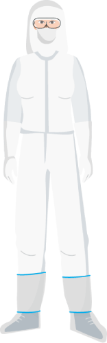NanoTek Operator in full coveral.