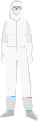 NanoTek Operator in full coveral.