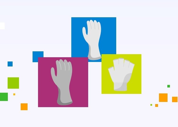 Cleanroom Gloves and Glove liner vector images